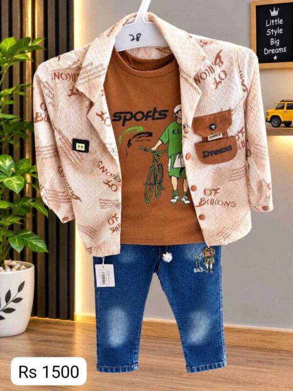 Boys' Blazer, Tee & Jeans 3-Piece Set
