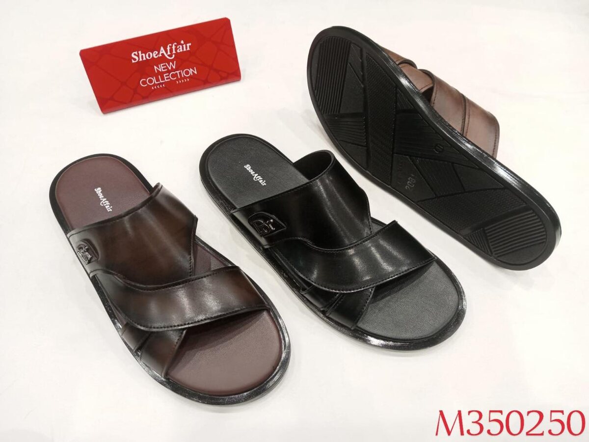 Men's Leather Buckle Slide