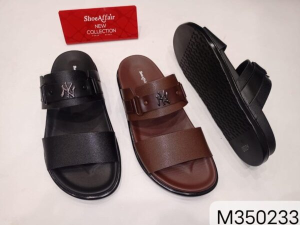 Men's Textured Monogram Slide