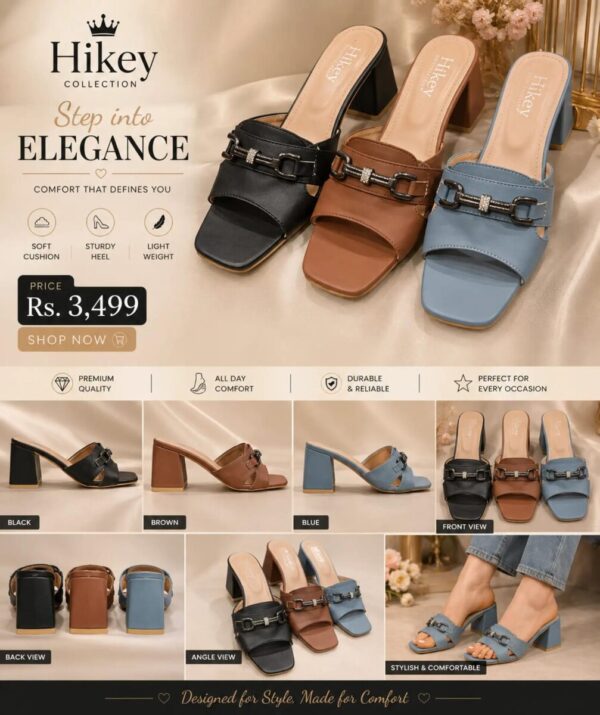 Women's Buckle Block-Heel Mule