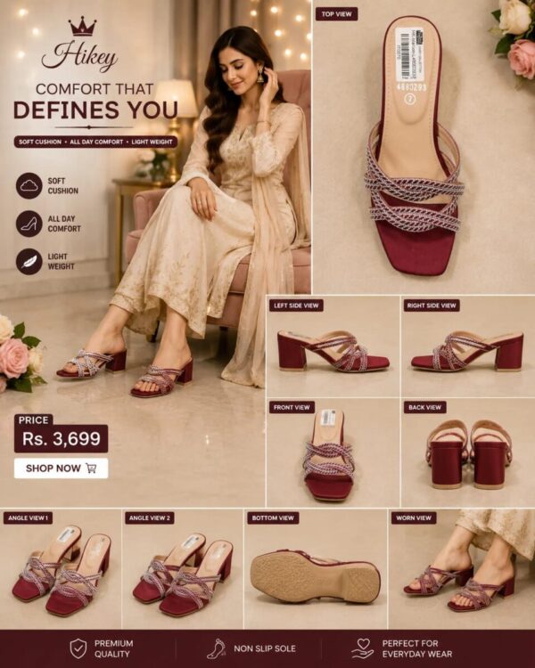 Women's Cross-Strap Block Heel