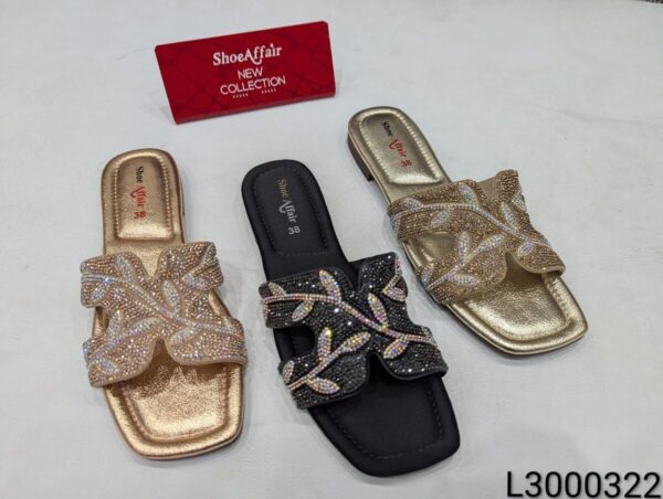 Women's Crystal Butterfly Slide