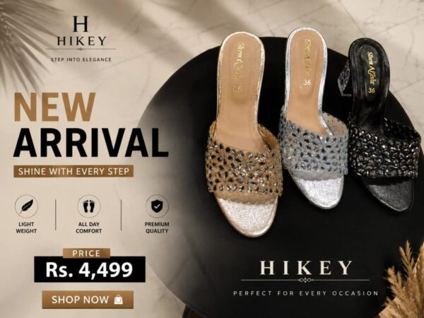 Women's Crystal Mesh Heel Slide