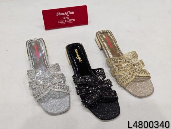 Women's Glitter Bow Flat