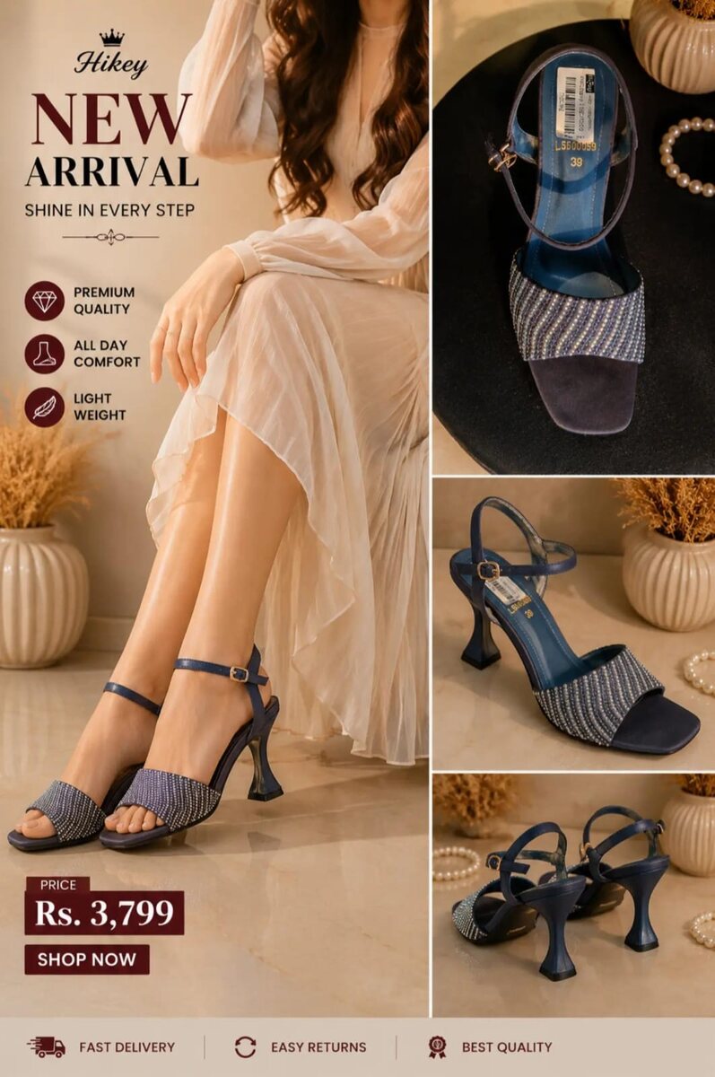Women's Striped Stiletto Sandal 2