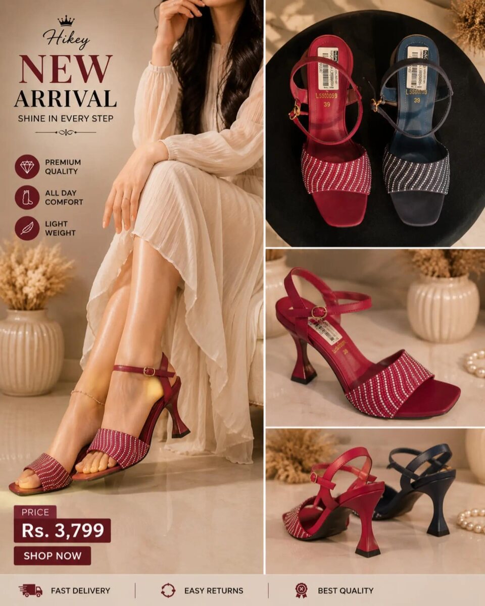 Women's Striped Stiletto Sandal 3